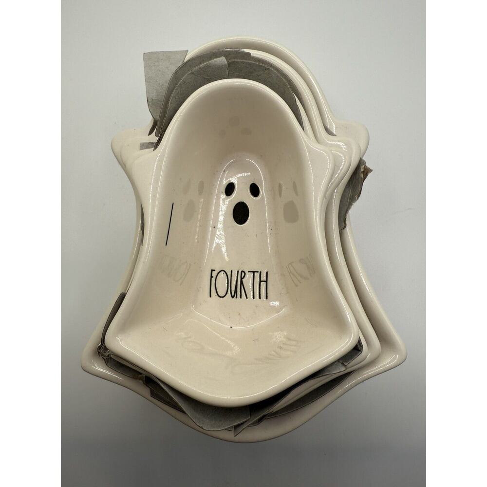 Brand NEW 2024 Rae Dunn Halloween White GHOST Shaped Measuring Cups